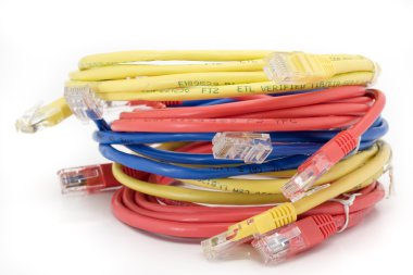 Bunch of Utp cables clipart