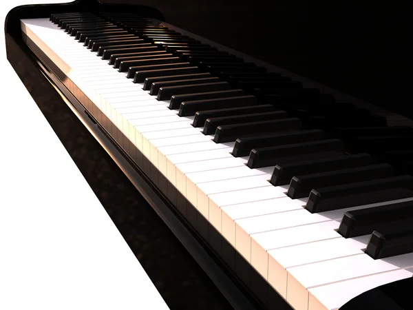 Чёрное пианино — стоковое фото