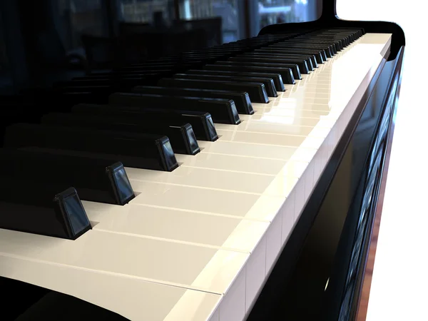 Czarny fortepian — Zdjęcie stockowe