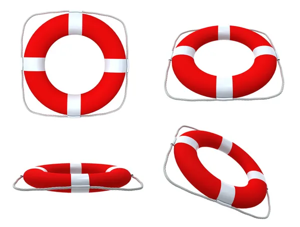 Red life belts — Stock Photo, Image