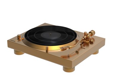 Golden turntable clipart