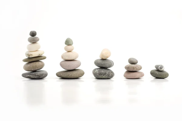 Pebbles forming graph — Stock Photo, Image