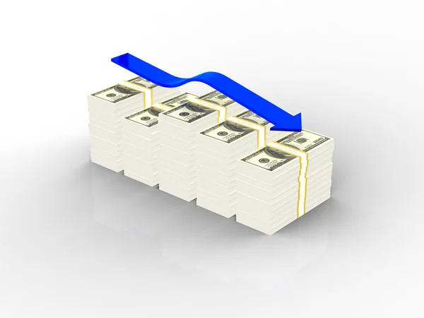 Dollars graph — Stock Photo, Image