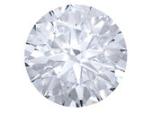 Ansicht des weißen Diamanten von oben