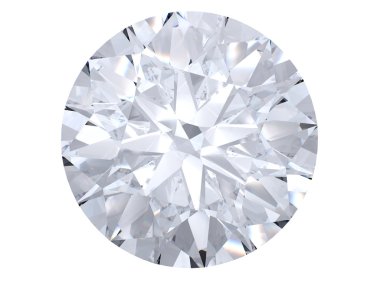 White diamond top view clipart
