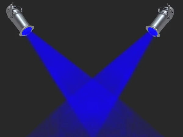 Duas luzes azuis do ponto — Fotografia de Stock
