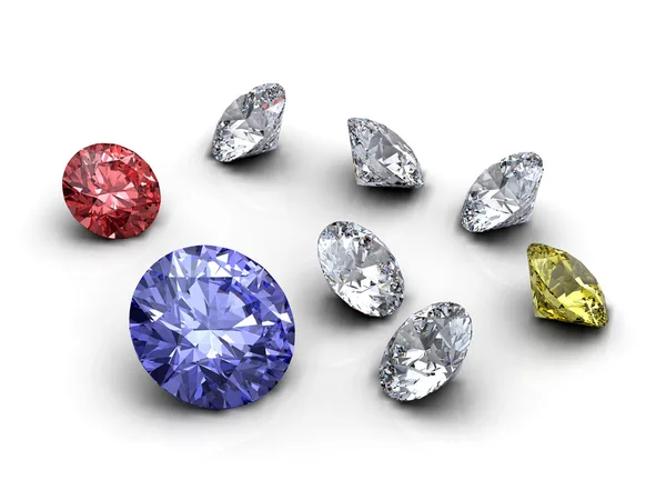 Coleção de diamantes — Fotografia de Stock