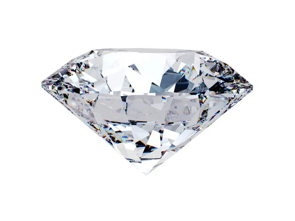 Diamant blanc vue latérale — Photo