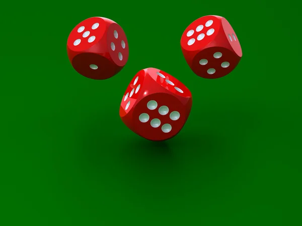 3D rendering of redl dices — Stock Photo, Image
