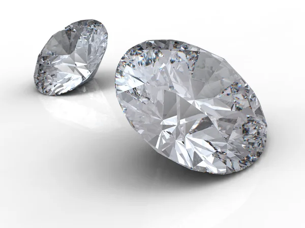 2 つのダイヤモンド — ストック写真