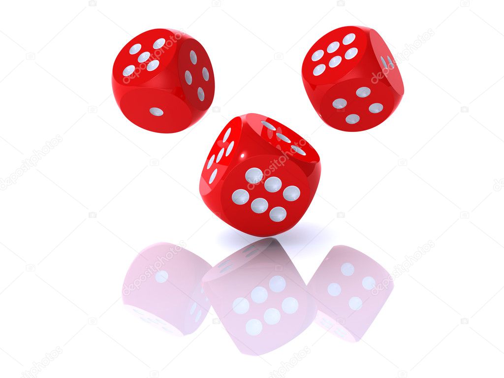 3D red dices