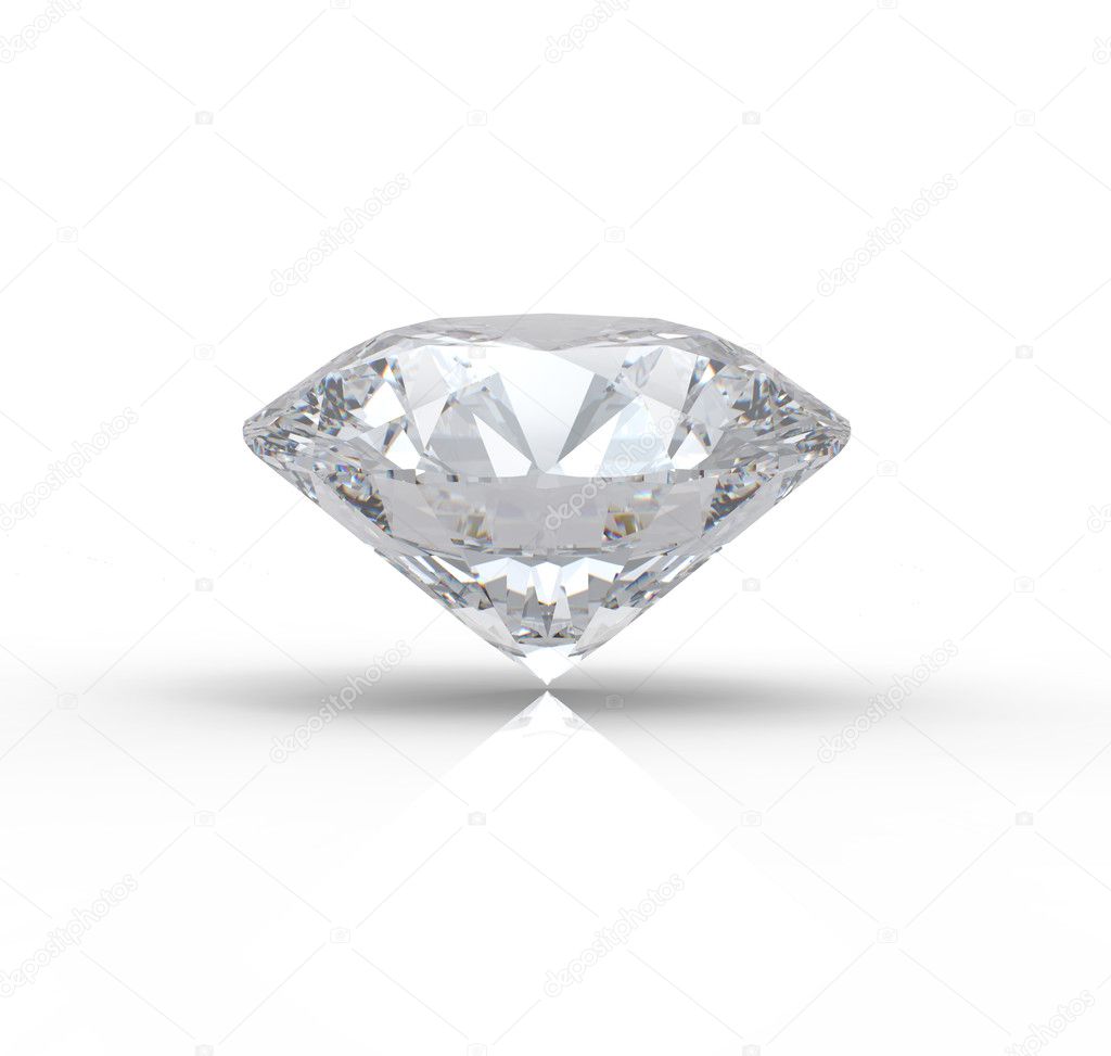 Diamond with reflection