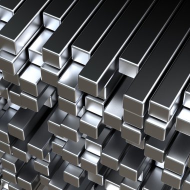 3d metal bars clipart