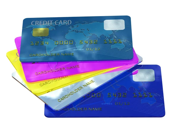 Bunte Kreditkarten — Stockfoto