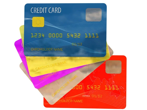 群的信用卡 — 图库照片