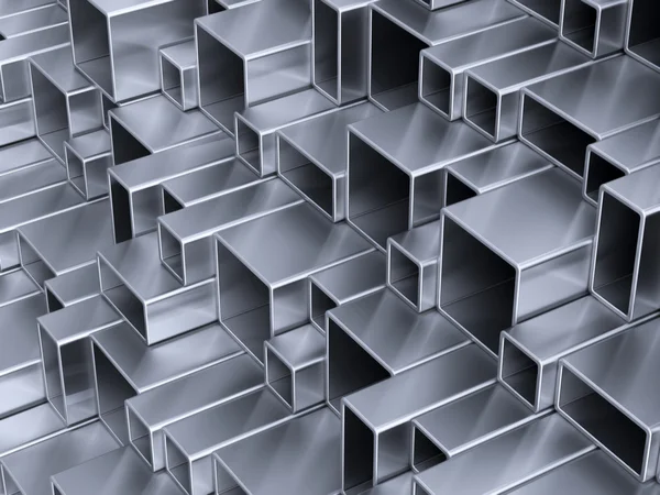 3D belägga med metall rör — Stockfoto