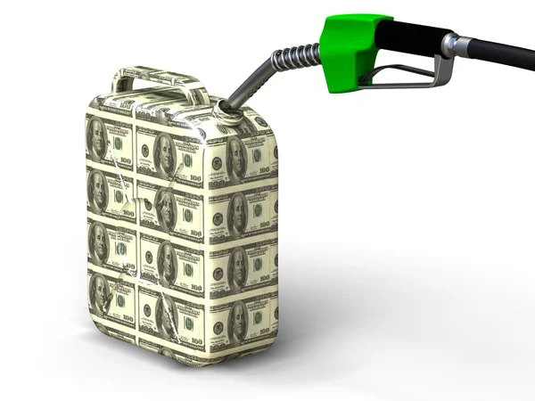 Dollar gas can — Stock Photo, Image