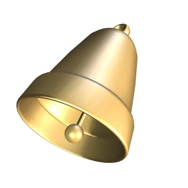 3D zlatý zvoneček — Stock fotografie