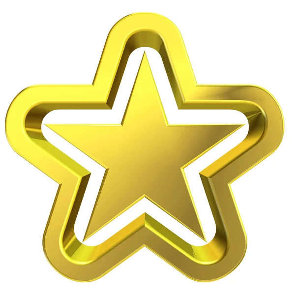 3d estrela dourada — Fotografia de Stock