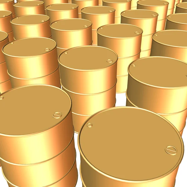 Golden barrels closeup — Stock Photo, Image