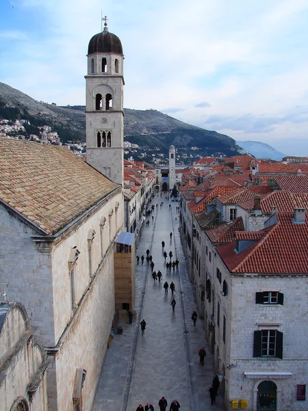 De belangrijkste straat stradun Dubrovnik — Stockfoto