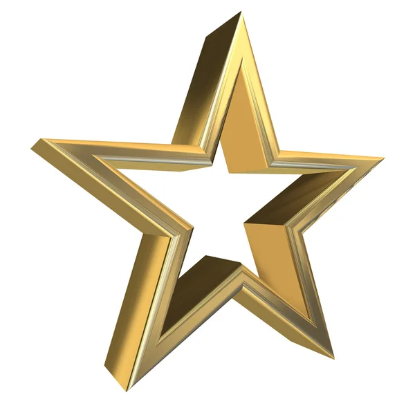 3d golden star — Stock Photo, Image