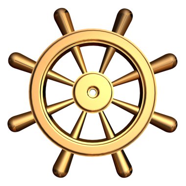 Ship's steering wheel clipart