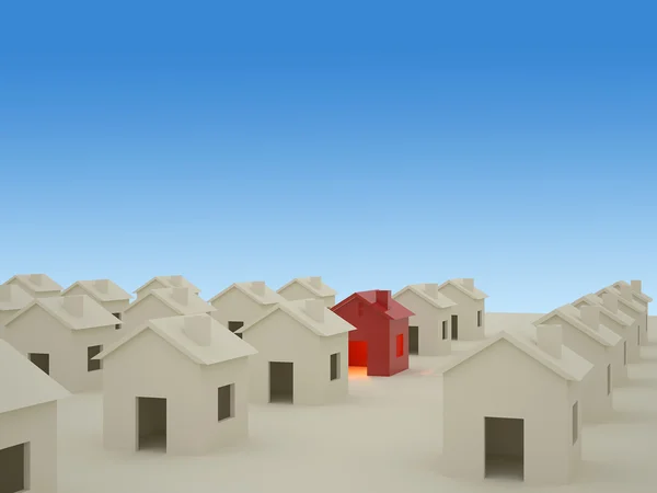 Casas 3D — Foto de Stock