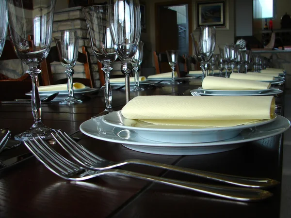 Dettaglio tavolo cena — Foto Stock