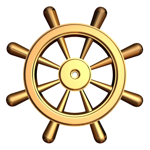 stock image Ship's steering wheel