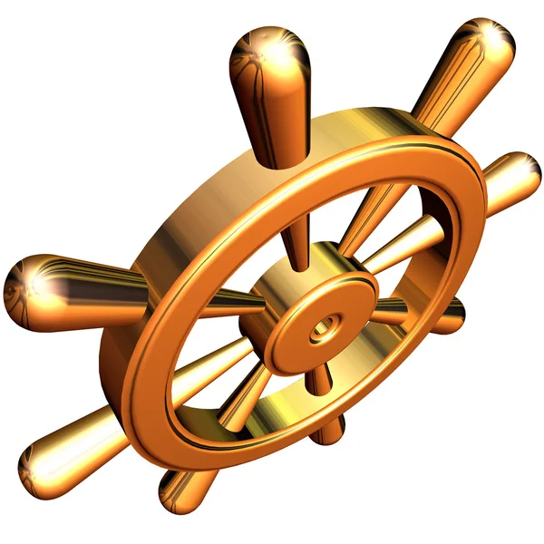 Ship's steering wheel — Stock Photo, Image