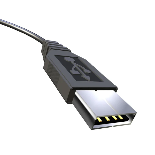 Conector USB de oro — Foto de Stock