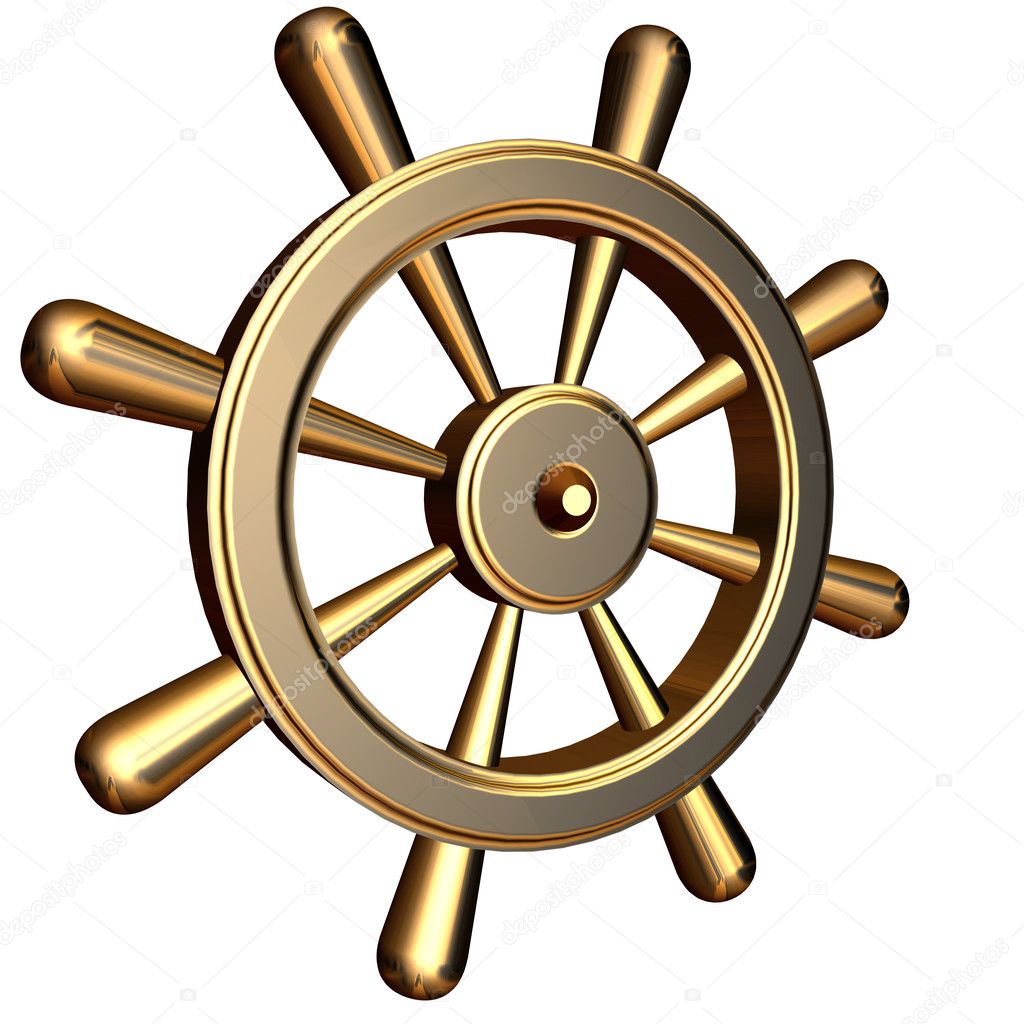 Ship's steering wheel Stock Photo by ©tomisl.z 3900275