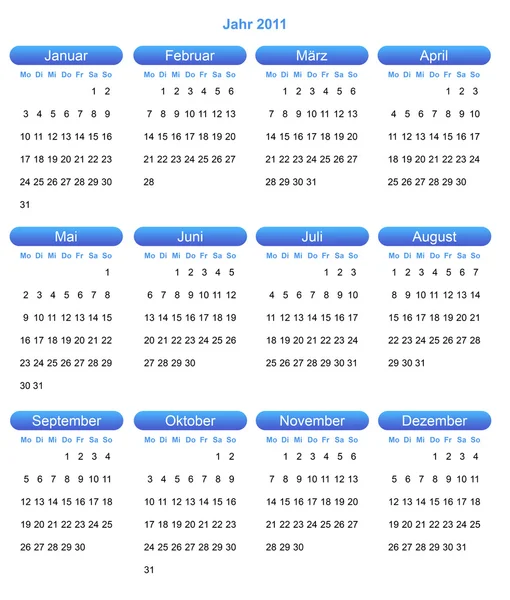 Kalender 2011 — Stockfoto