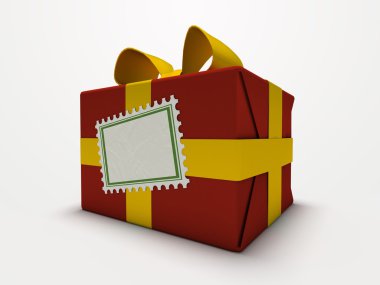 Red gift box clipart