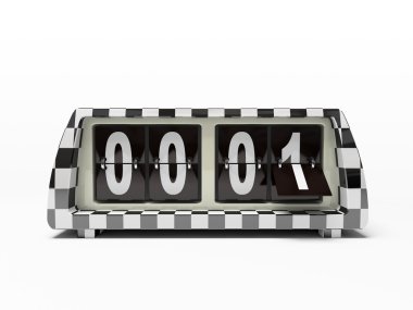 Black-and-white watch - counter clipart