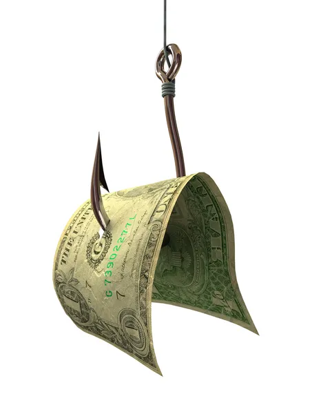 Money on a Hook — Stock Photo, Image