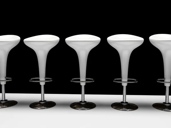Krzesło stylowe białe kawiarnia — Zdjęcie stockowe