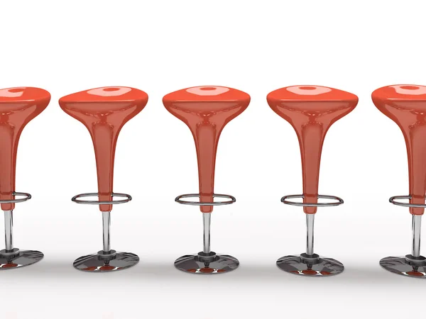 Stilvoller roter Cafeteria-Stuhl — Stockfoto