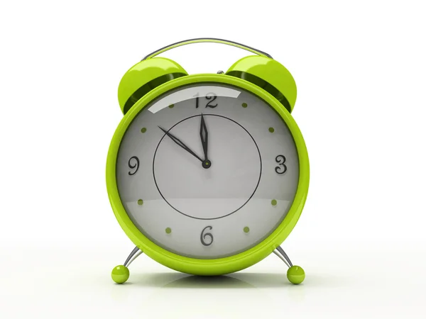 Green alarm clock — Stock Photo, Image