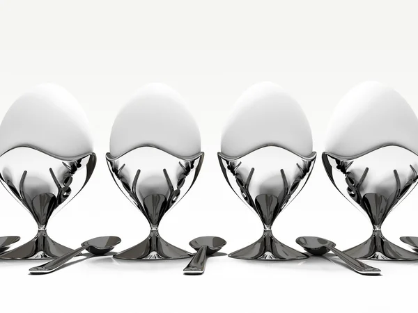 Jajko na stoisku metalowe — Zdjęcie stockowe