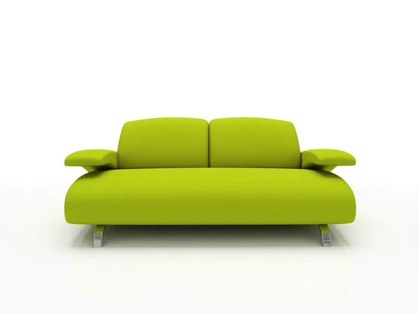 Zielona kanapa nowoczesny — Zdjęcie stockowe