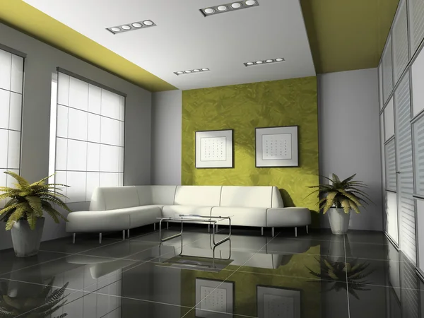 Kantoor interieur 3D-rendering — Stockfoto