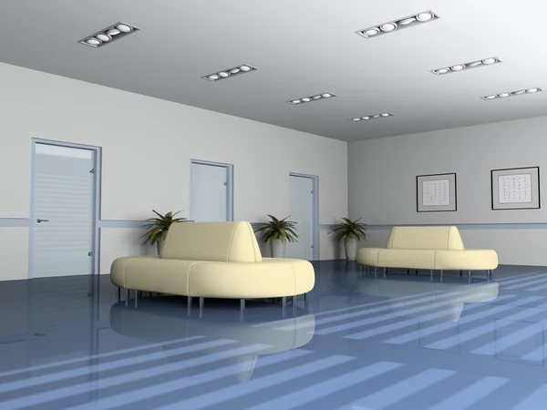 stock image Reception room in office 3D rendering