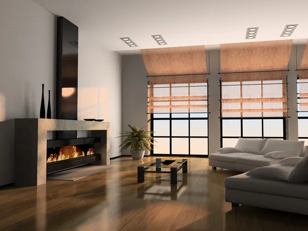Home interior rendering 3D — Foto Stock