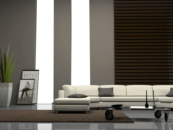 Home interior 3D rendering — Stock Photo, Image