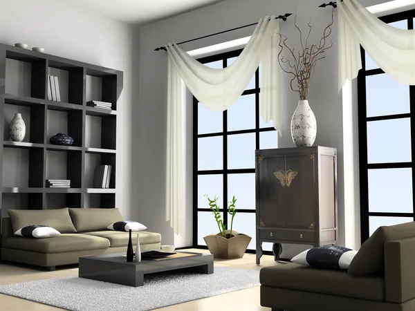 Home interior 3D rendering — Stock Photo, Image