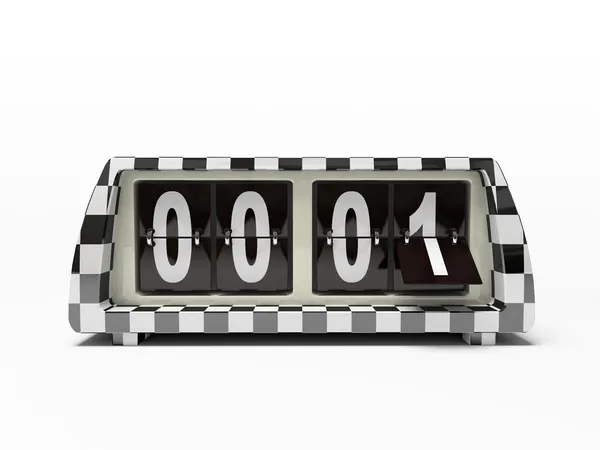 Black-and-white watch - counter — Stock Photo, Image