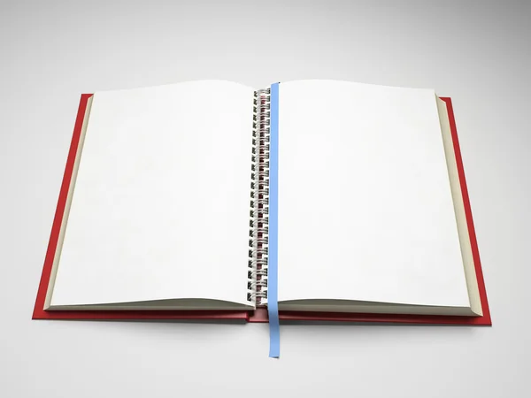 Páginas vacías de cuaderno abierto — Foto de Stock