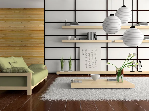 Interior del hogar en estilo japonés — Foto de Stock